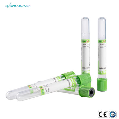 Tubi eliminabili PSGT 13*100mm della raccolta del sangue di vuoto del gel dell'eparina litio/del sodio