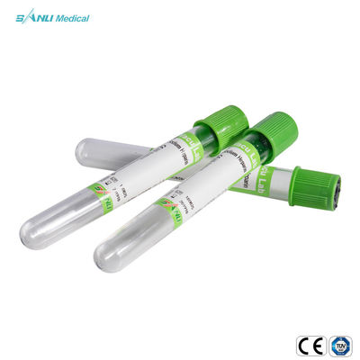 Tubi eliminabili PSGT 13*100mm della raccolta del sangue di vuoto del gel dell'eparina litio/del sodio