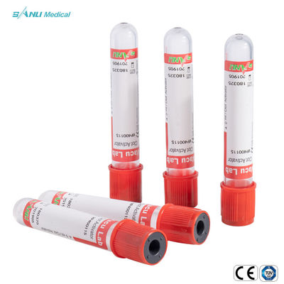 Metropolitana rossa 13*75/13*100*16*100 dell'analisi del sangue di vuoto dell'attivatore sterile eliminabile del grumo