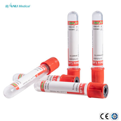 Tubi monouso per raccolta sottovuoto Red Top Tubo per attivatore di coaguli in PET CE