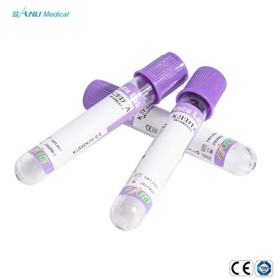 Metropolitana di vetro degli ED della cima della lavanda dei tubi 5ml della raccolta del sangue ISO9001