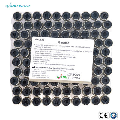 Metropolitana di vetro del sangue del glucosio di vuoto 6ml Gray Top Blood Collection Tubes