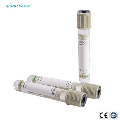 Metropolitana di vetro del sangue del glucosio di vuoto 6ml Gray Top Blood Collection Tubes