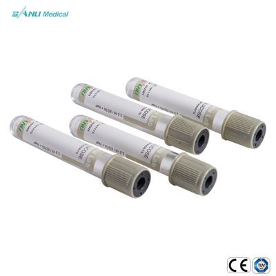 Metropolitana di vetro del sangue del glucosio di vuoto 6ml Gray Top Blood Collection Tubes