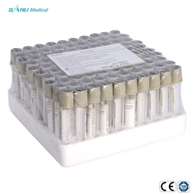 Metropolitana di vetro del sangue del glucosio di vuoto 6ml Gray Top Blood Collection Tubes