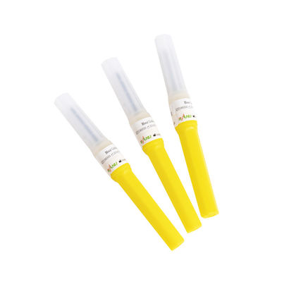 colore di giallo degli aghi 0.9x19mm della raccolta del sangue 20G per monouso
