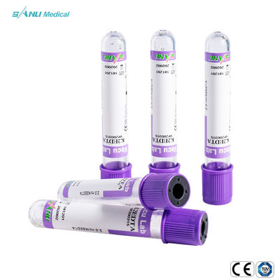 Cima di plastica della lavanda dei tubi della raccolta del sangue degli ED K2 per determinazione di ematologia del sangue