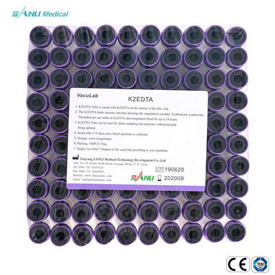 Cima di plastica della lavanda dei tubi della raccolta del sangue degli ED K2 per determinazione di ematologia del sangue