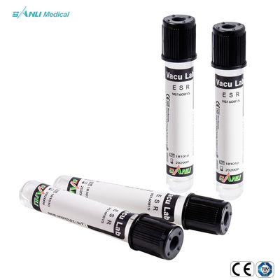 Sedimentazione superiore nera Rate Tube dell'eritrocito 13x75mm 1.6ml sterile