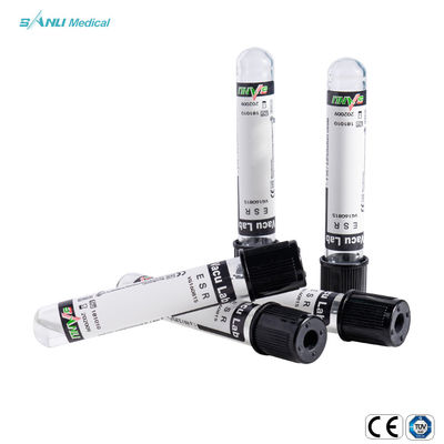 Sedimentazione superiore nera Rate Tube dell'eritrocito 13x75mm 1.6ml sterile