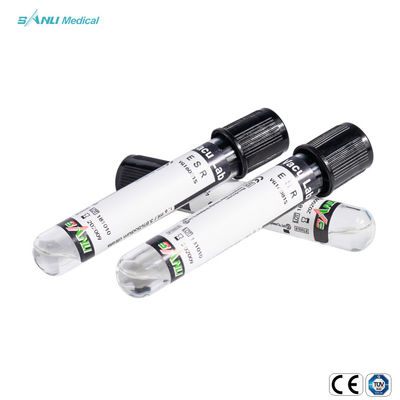 Sedimentazione superiore nera Rate Tube dell'eritrocito 13x75mm 1.6ml sterile