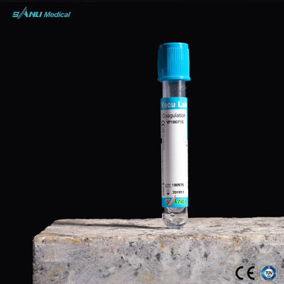 additivo superiore blu 13x75mm del citrato di sodio di vetro di tubi di coagulazione 1.8ml 3,2%
