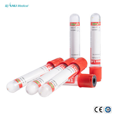 Ce rosso sterile della metropolitana dell'analisi del sangue di vuoto di 13x100mm IVD approvato con l'attivatore del grumo