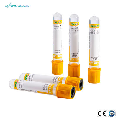 Metropolitana di vetro additiva 5-9ml eliminabile della raccolta del sangue di vuoto del grumo SSGT del gel