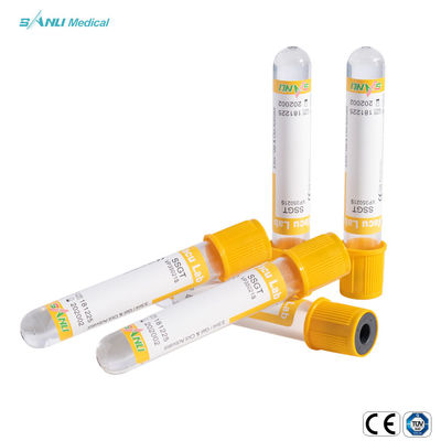 Metropolitana di vetro additiva 5-9ml eliminabile della raccolta del sangue di vuoto del grumo SSGT del gel