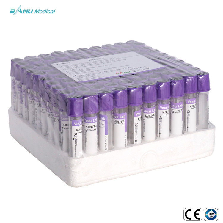Tubo porpora degli ED K2 K3 del siero di iso del CE del sangue del tubo eliminabile 2ml 3ml 4ml 5ml della raccolta