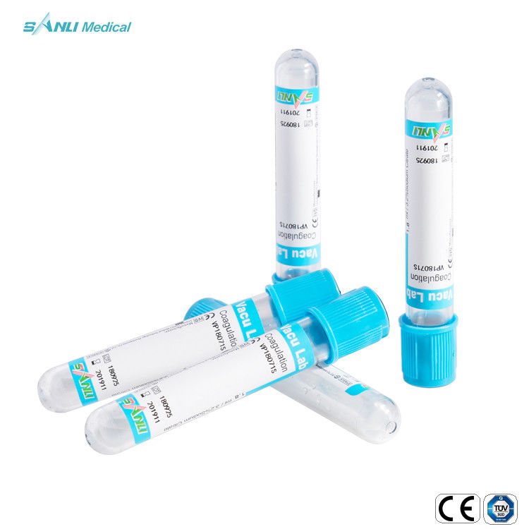 Tubi superiori blu di coagulazione di vuoto 3ml 0,109 provette del citrato di sodio di mol/l