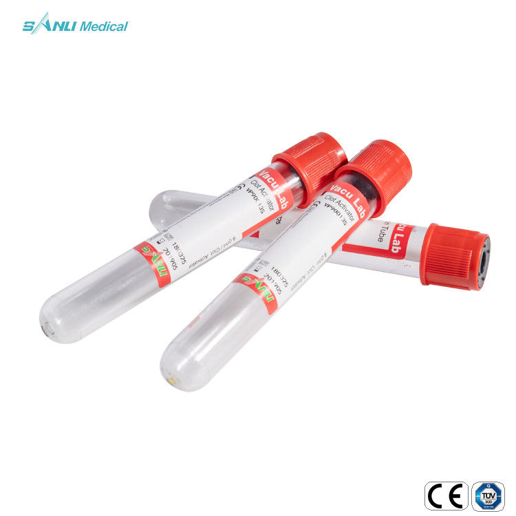 Ce rosso sterile della metropolitana dell'analisi del sangue di vuoto di 13x100mm IVD approvato con l'attivatore del grumo
